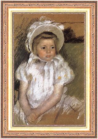 framed  Mary Cassatt the girl wearing the white bonnet, Ta3070-1